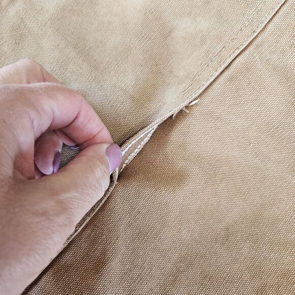 Vintage CARHARTT R01 Bib Overalls Brown Double Knee USA Union Made 48X30 (48X28) - Picture 10 of 11